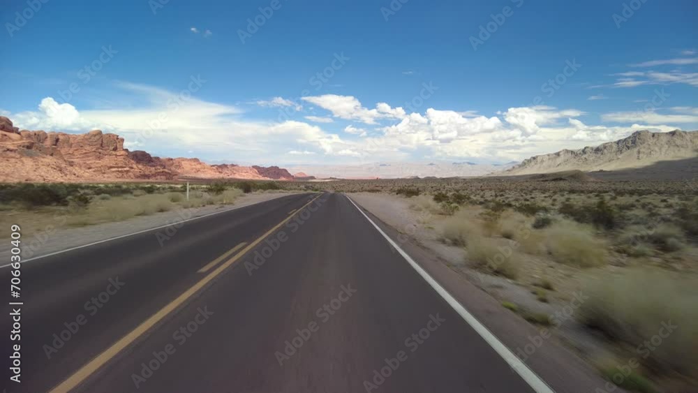 Driving Plate Nevada Desert Valley of Fire Eastbound Multicam Set 11 Front View USA Driving Plate Nevada Desert Valley of Fire Eastbound Multicam Set 11 Front View USA