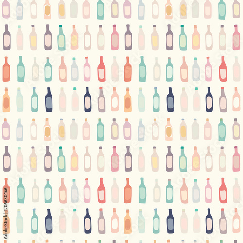 Bottles seamless pattern. Can be used for gift wrapping, wallpaper, background