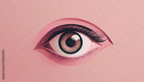 abstract eye on pink illustration