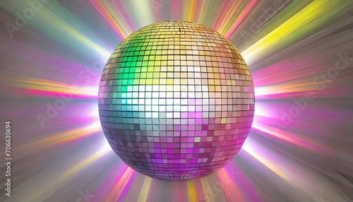 bright color disco ball background