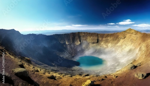 close view of the crater edge raw natural landscape