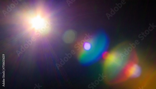multi colored lens flare bokeh a rainbow flare is similar to the flare on a photographic film abstract bright overlay element