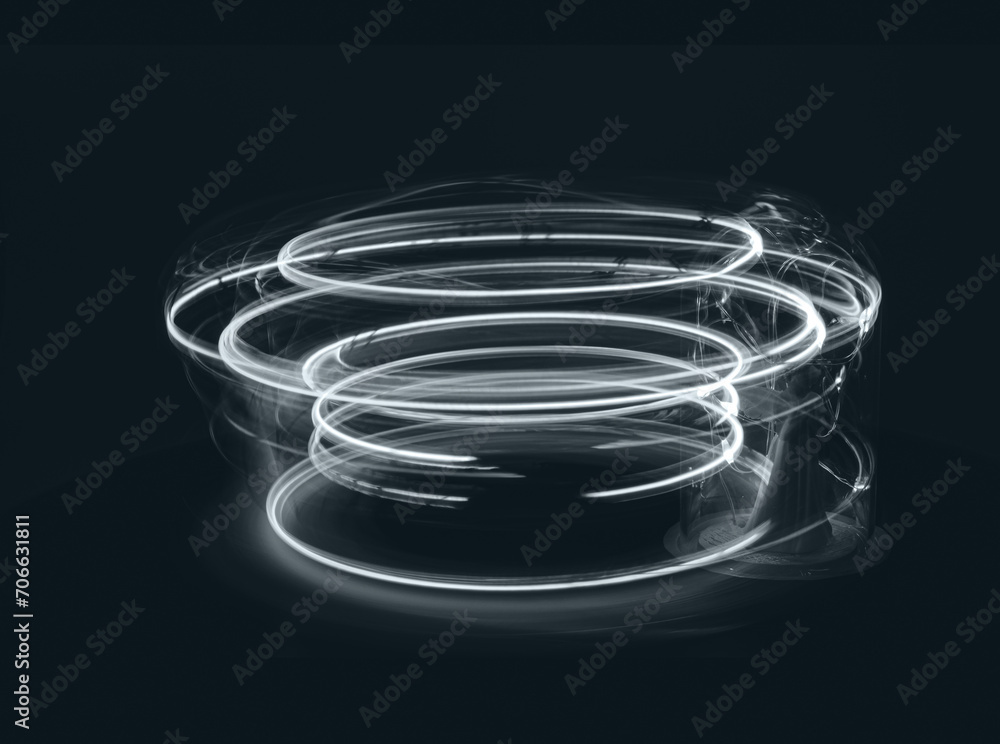 Painting LED light in the dark with long exposure shot Painting LED light in the dark with long exposure shot