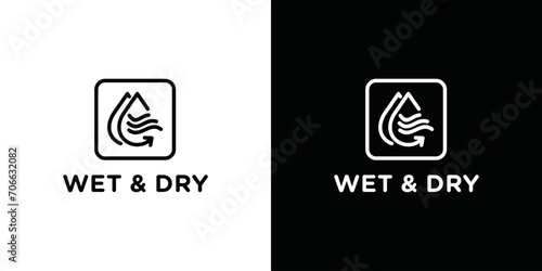 Fotografiet Wet and dry logo badge Design Template