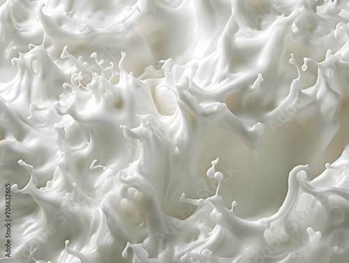 White foam close-up photo background. High-resolution