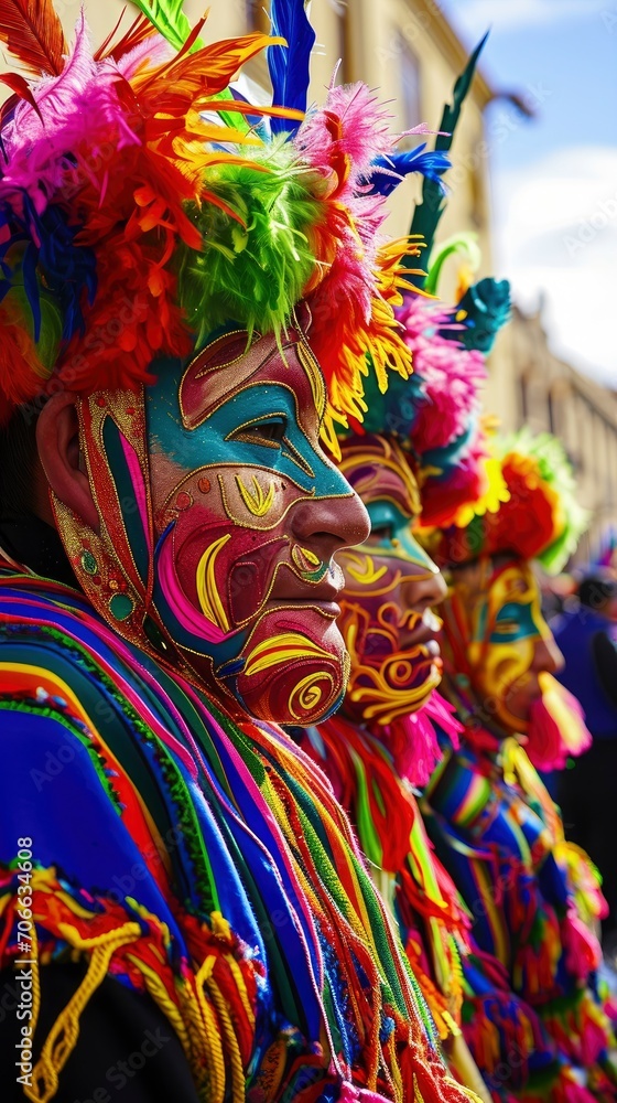 Fototapeta premium The dazzling and colorful Oruro carnival