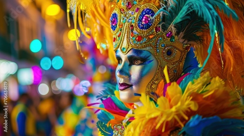 The dazzling and colorful Rio carnival scenery wallpaper © shooreeq