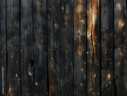 Burned wood board wall background. High-resolution
