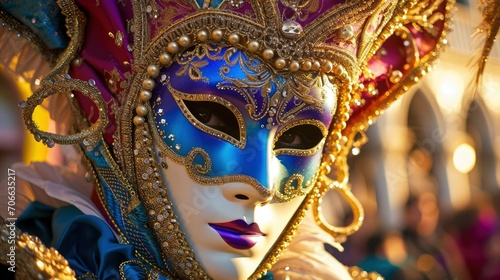 The dazzling and colorful Venice carnival  the scenery