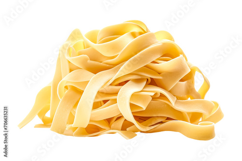 italian pasta tagliatelle isolated on a transparent background