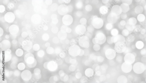 seamless abstract minimal white bokeh blur background texture elegant dreamy soft focus wallpaper backdrop tileable subtle light silver grey glowing floating holiday circles pattern 3d rendering
