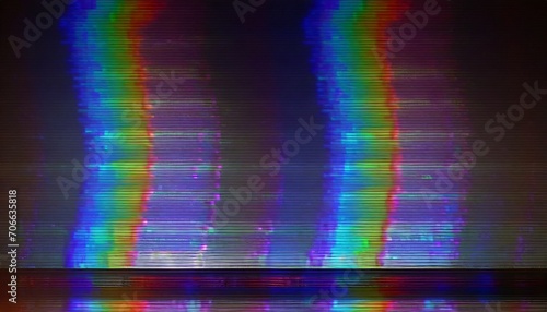 static tv noise effect and chromatic aberration