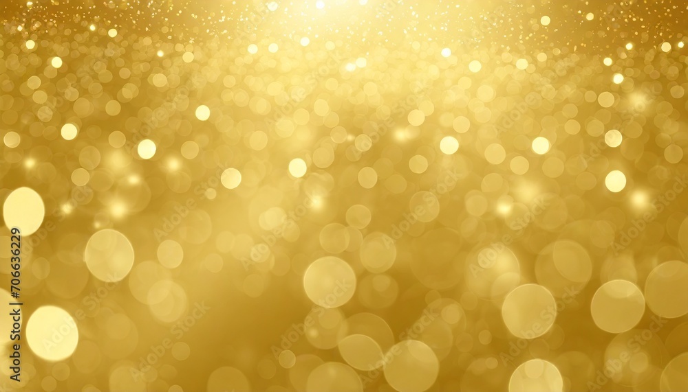 abstract golden background with bokeh effect and shining defocused glitters festive gold texture for christmas new year birthday celebration greeting victory success magic party