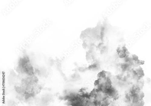 black and white cloudscape on transparent background clip art clouds