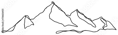 Mountain Line Art