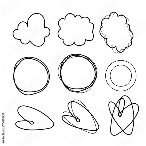 marker elements hand drawn scribble