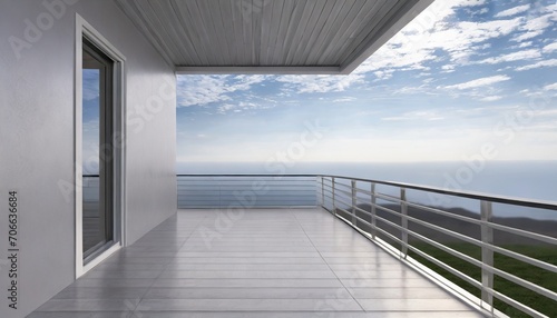 modern aluminum veranda with outdoor view