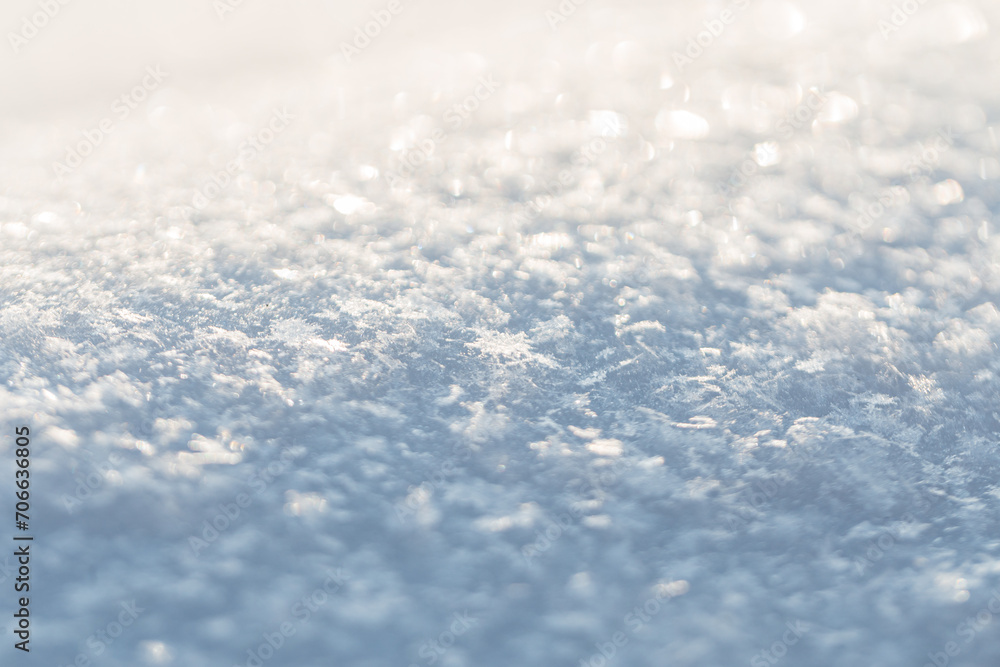 Amazing white snow texture on a sunny day, macro Amazing white snow texture on a sunny day, macro