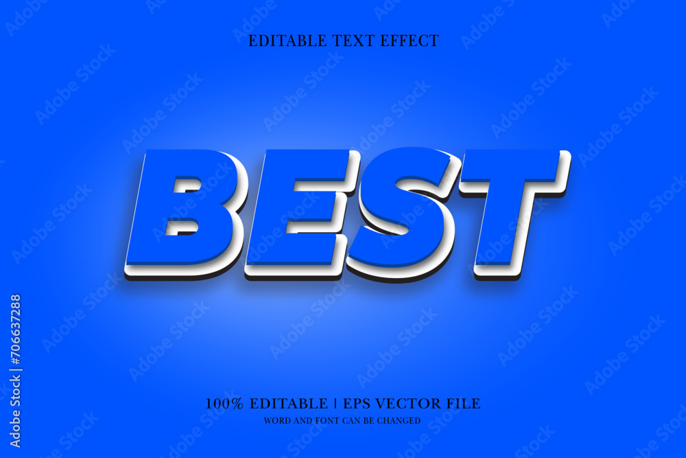 Best editable 3d text effect for vector illustration 