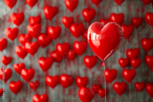 Heartfelt Balloon Mosaic: A Background of Love