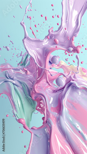 Pastel Dreams, Hyper-Realistic Splash Portraits in 3D