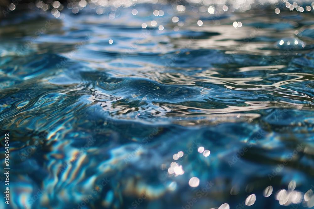 Soothing Navy and Cyan Waterscape Soothing Navy and Cyan Waterscape