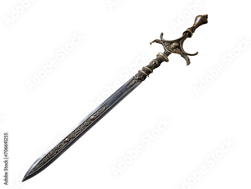 a sword with a handle