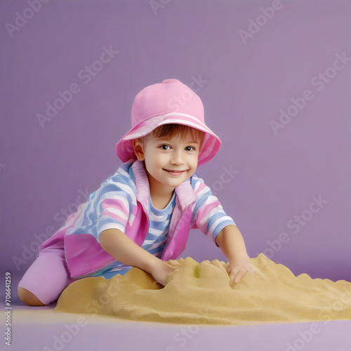  Dziecko bawiące się w piaskownicy