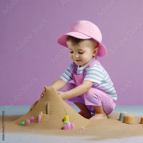 Child playing in the sandbox