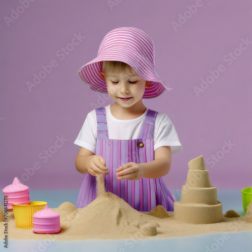  Dziecko bawiące się w piaskownicy