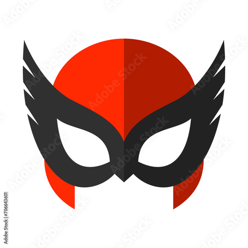 Super hero mask. Superhero face masque and masking cartoon character. Comic book mask. Heroic or savior vector illustration