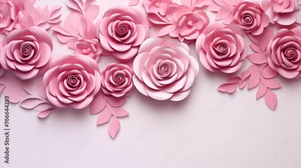 Abstract paper cut flowers. Spring concept. Frame template for decoration, invitation, greeting card. Abstract paper cut flowers. Spring concept. Frame template for decoration, invitation, greeting card.
