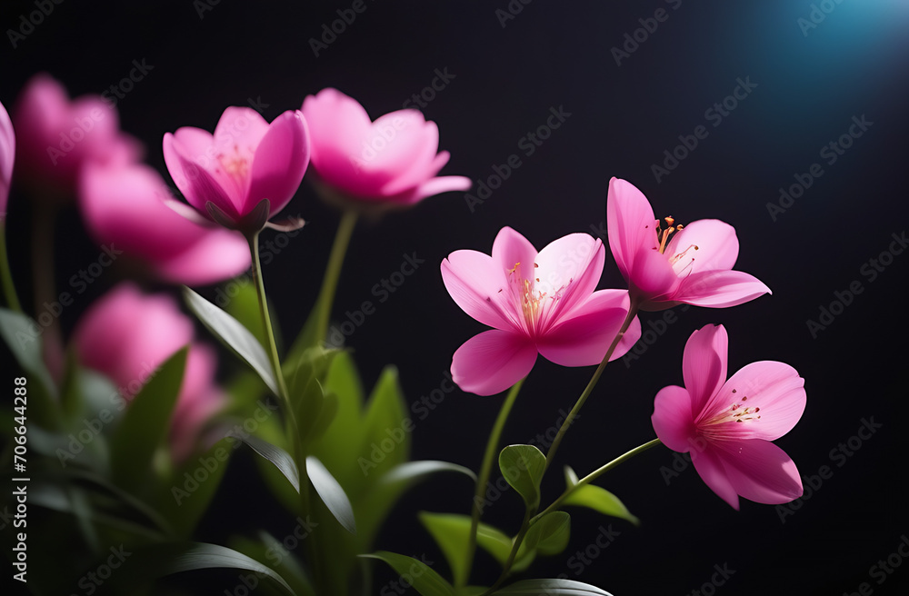 pink tulips on black. Floral background. Spring pink flowers isolated on black pink tulips on black. Floral background. Spring pink flowers isolated on black