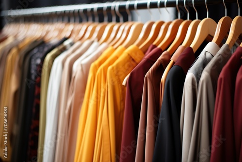 Wallpaper Mural Fashion clothes on clothing rack Torontodigital.ca