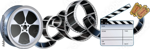 Film Reels and Clapper board