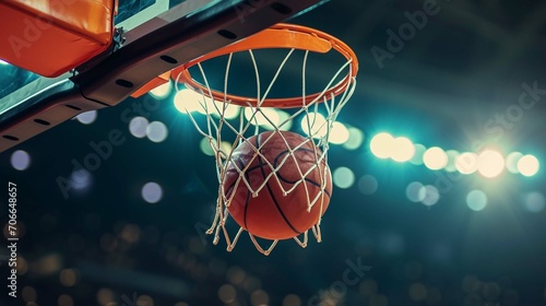 basketball hoop and net photo