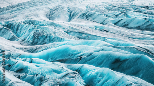 Icy glacier textures in blue tones.