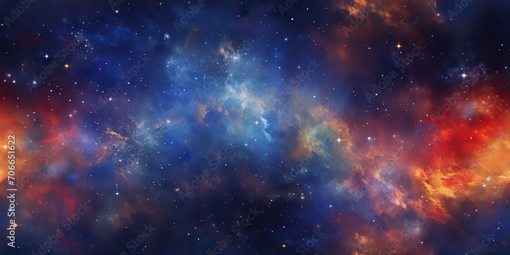 Fototapeta premium AI Generated. AI Generative. Color bright abstract space cosmic galaxy universe background with many stars decoration. Graphic Art