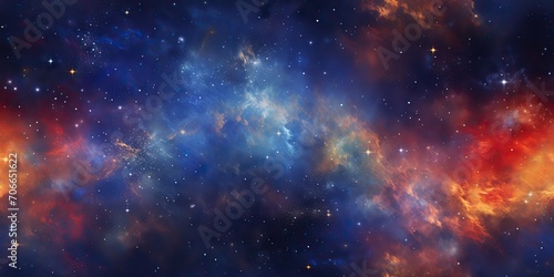 AI Generated. AI Generative. Color bright abstract space cosmic galaxy universe background with many stars decoration. Graphic Art