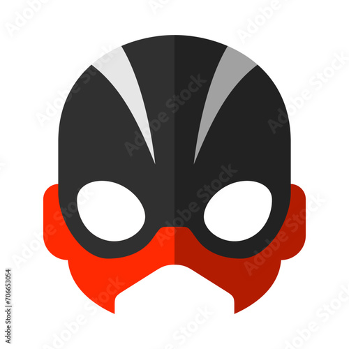 Super hero mask. Superhero face masque and masking cartoon character. Comic book mask. Heroic or savior vector illustration