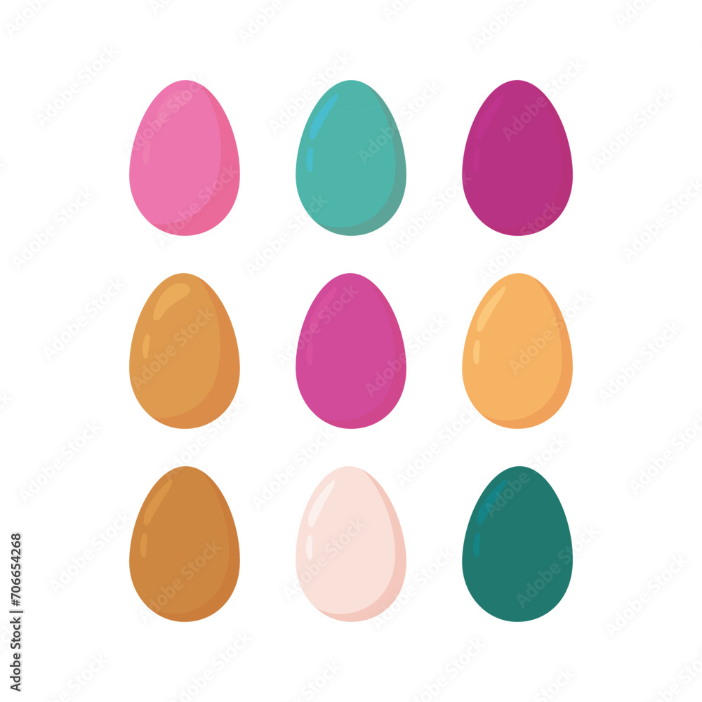 Set of easter eggs with beautiful drawings. Happy Easter. Set of easter eggs with beautiful drawings. Happy Easter.