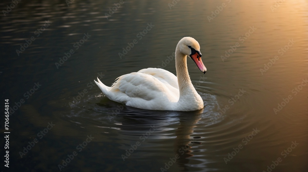 Fototapeta premium swans on the lake
