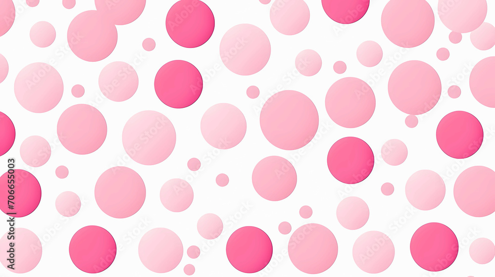 Pink watercolor polka dots seamless wallpaper background retro vintage design. endless decorative texture.