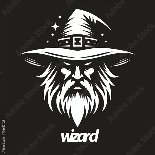 Wizard man logo design 