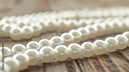 white pearlized beads wedding background