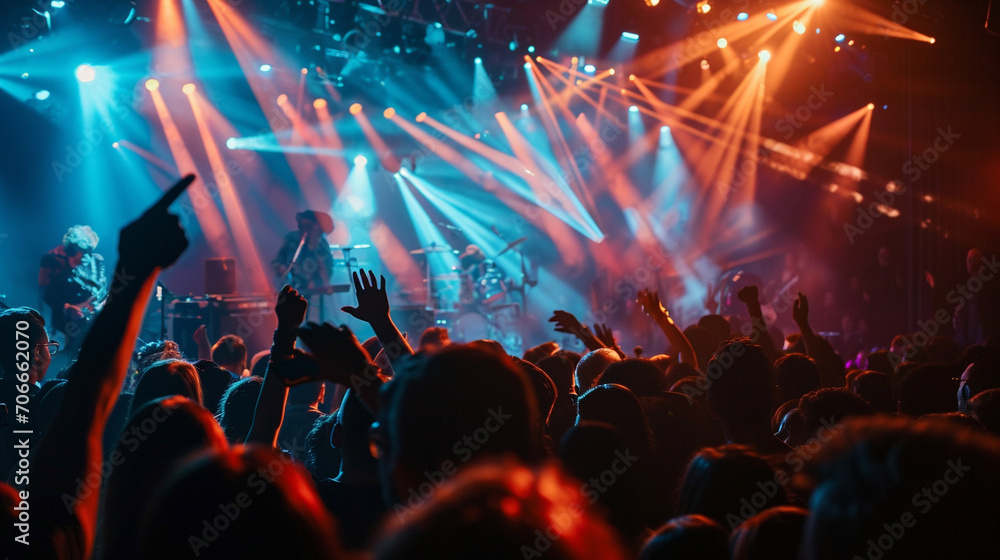 Concert scene portraying the entertainment industry, AI Generated
