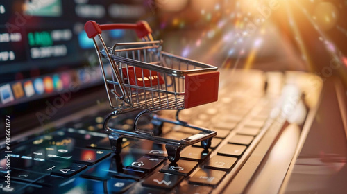 Dynamics of e-commerce and its impact on traditional sales channels, AI Generated photo