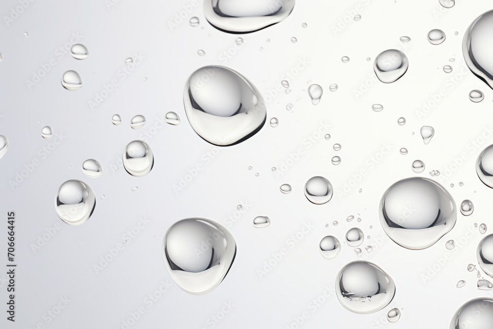 Background of water drops on glass, drops close-up