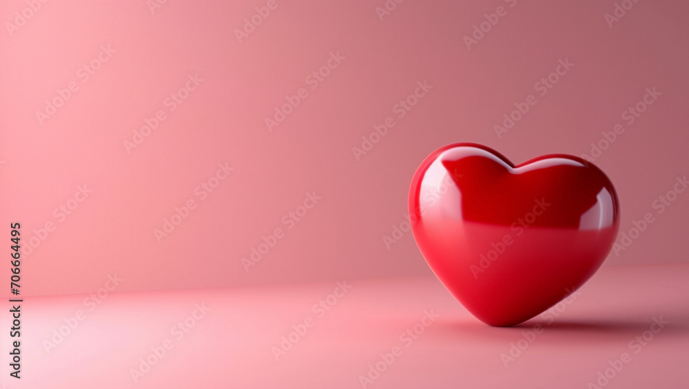 Red heart on pink background. A great symbol of love, care and relationships. Valentine's Day. Red heart on pink background. A great symbol of love, care and relationships. Valentine's Day.