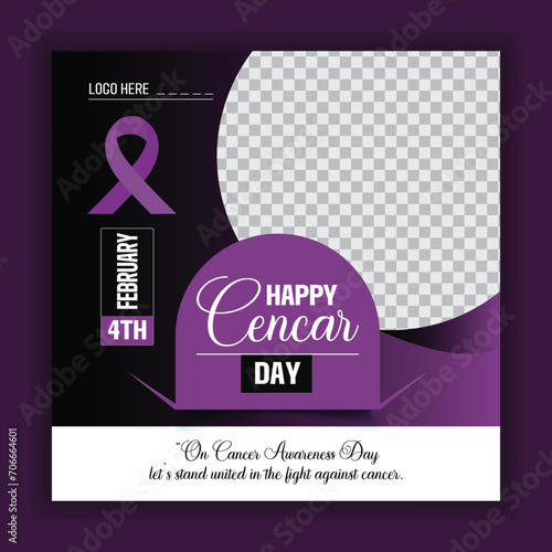 ector World Cancer Day celebrating the lives of brave warriors post template

